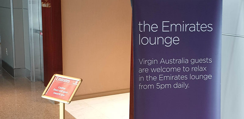 Entry to the Emirates LAX lounge