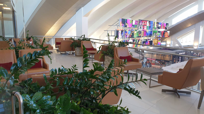 View from the Emirates LAX Business Class Lounge