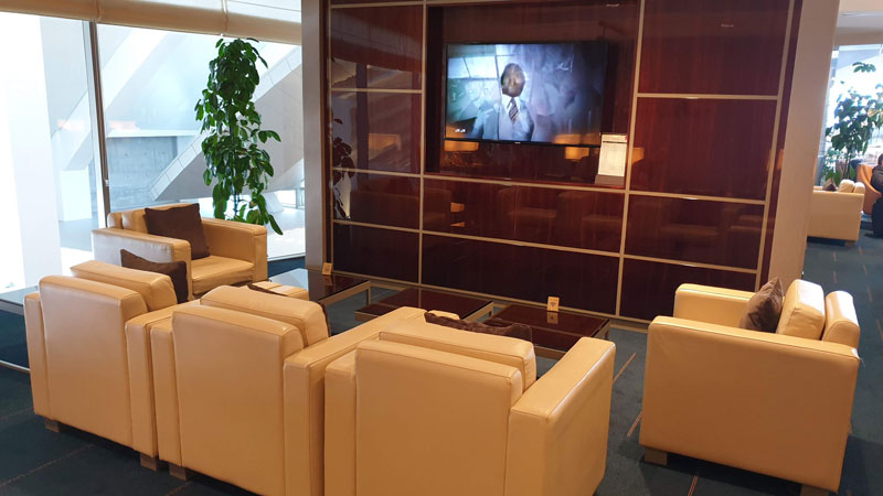 Light entertainment was available inside the lounge