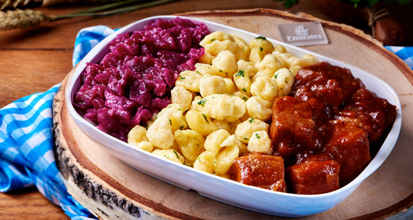 Emirates Oktoberfest Economy Class Meal