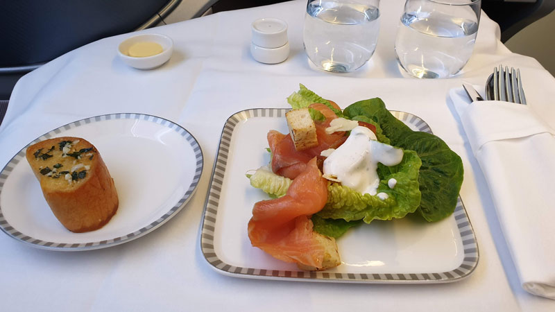 Starter: Smoked Salmon Caesar Salad