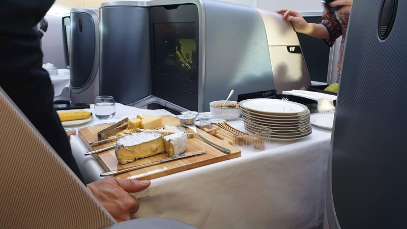 Singapore Airlines Cheese Cart
