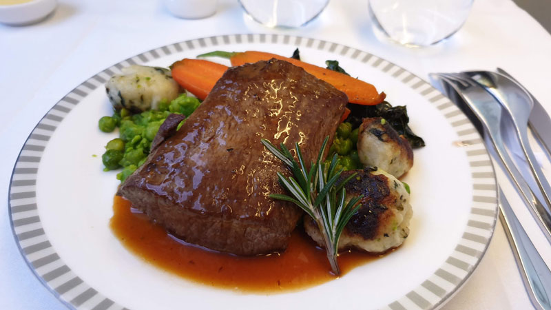 Main: Seared Lamb Loin with Natural Jus