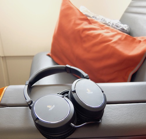 Singapore Airlines noise-cancelling headphones
