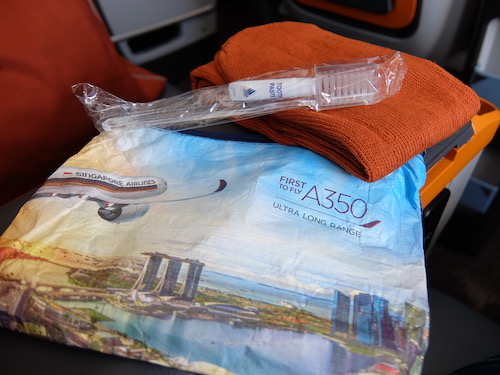 Singapore Airlines amenity kit