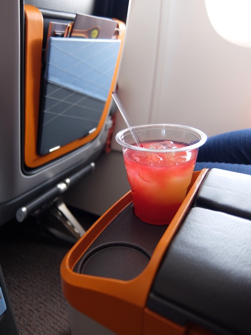 Singapore Airline cocktail selection