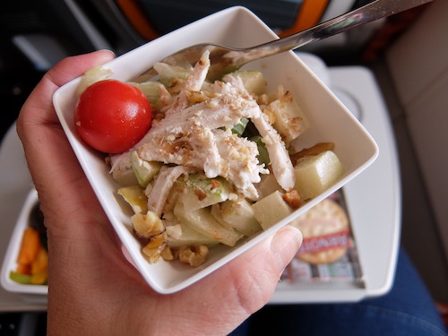 Singapore Airlines, Chicken Terrine with a vegetable salad