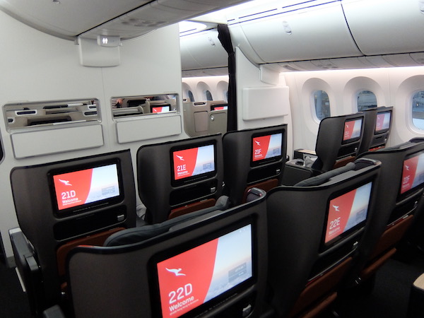 Qantas Dreamliner Premium Economy Cabin