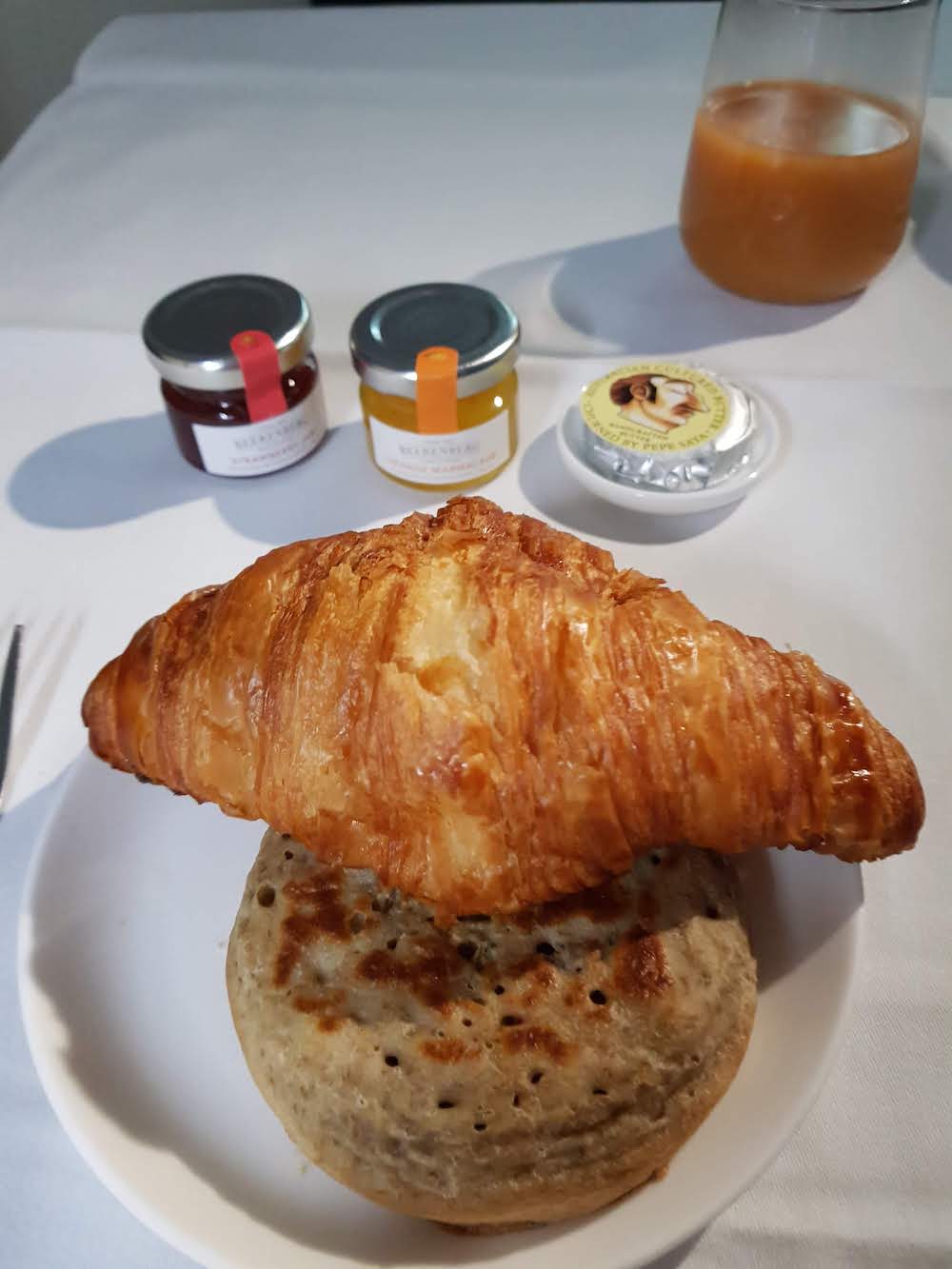 Qantas First Class Breakfast pastries