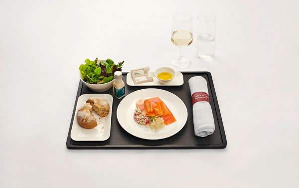 Business Class - Smoked char with barley salad