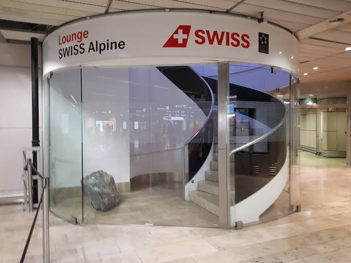 Entrance to the SWISS Alpine Lounge