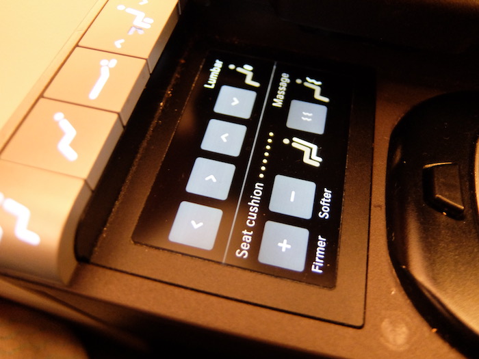 SWISS Business Class Throne Seat controls