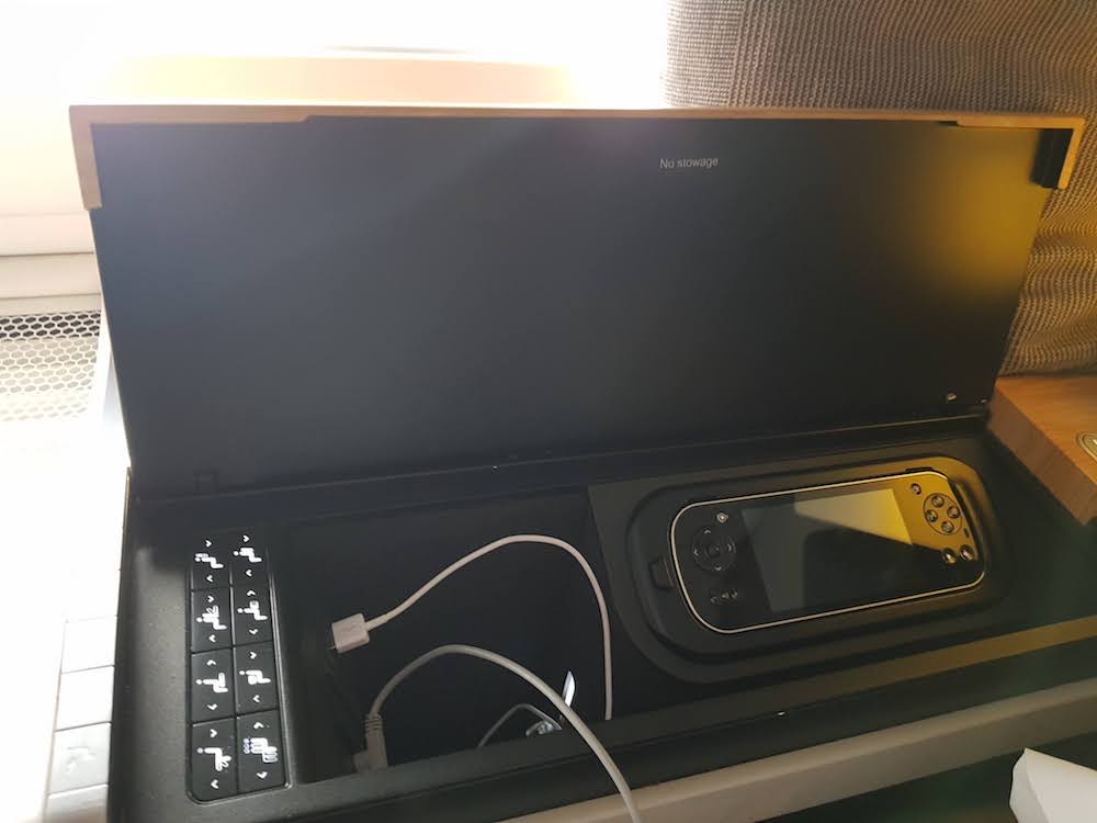 SWISS First Class Suite Storage and Control Panel