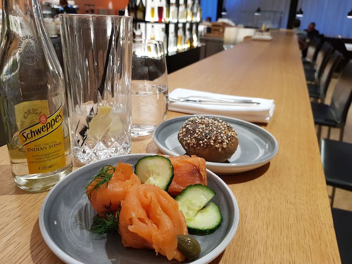 SWISS First Class Lounge Bar Buffet