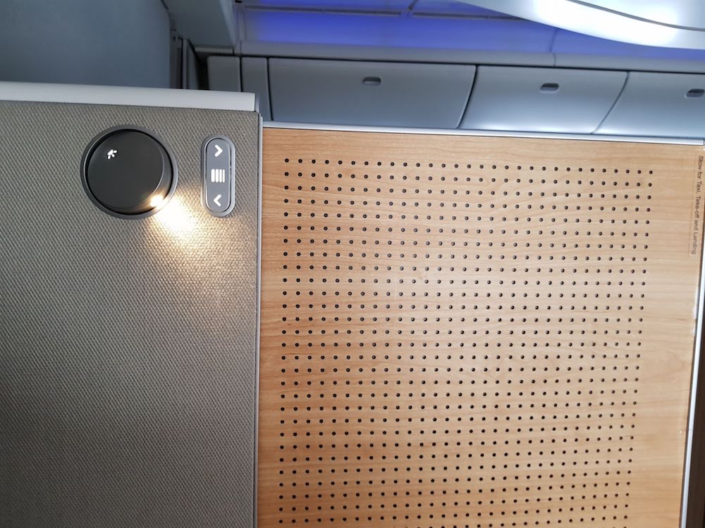 SWISS First Class Suite reading light