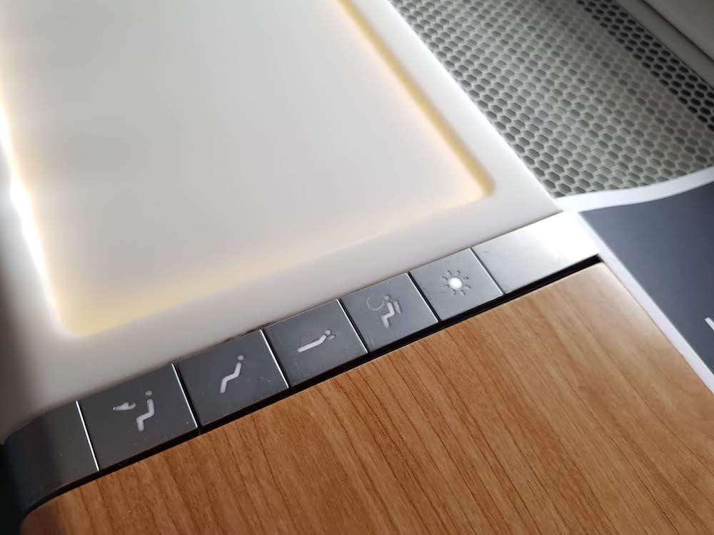 SWISS First Class Suite Seat Control