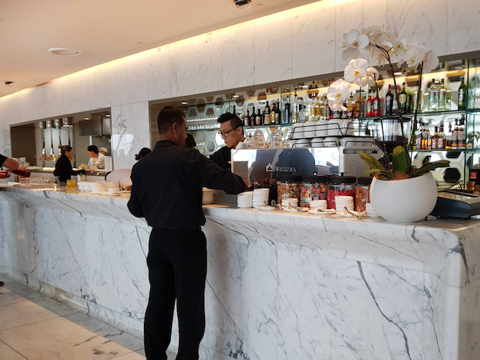 Onsite Barista in the Qantas First lounge