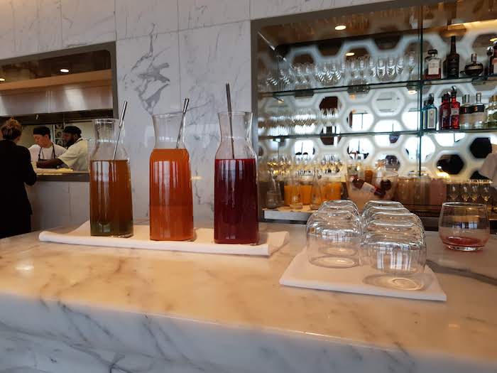 Qantas First Lounge Fresh Juice