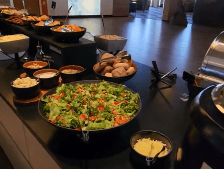 Icelandair Business Class Saga Lounge Food Options